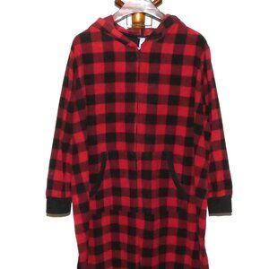 Wondershop Sleepwear buffalo plaid hooded one-piece pajamas 4X